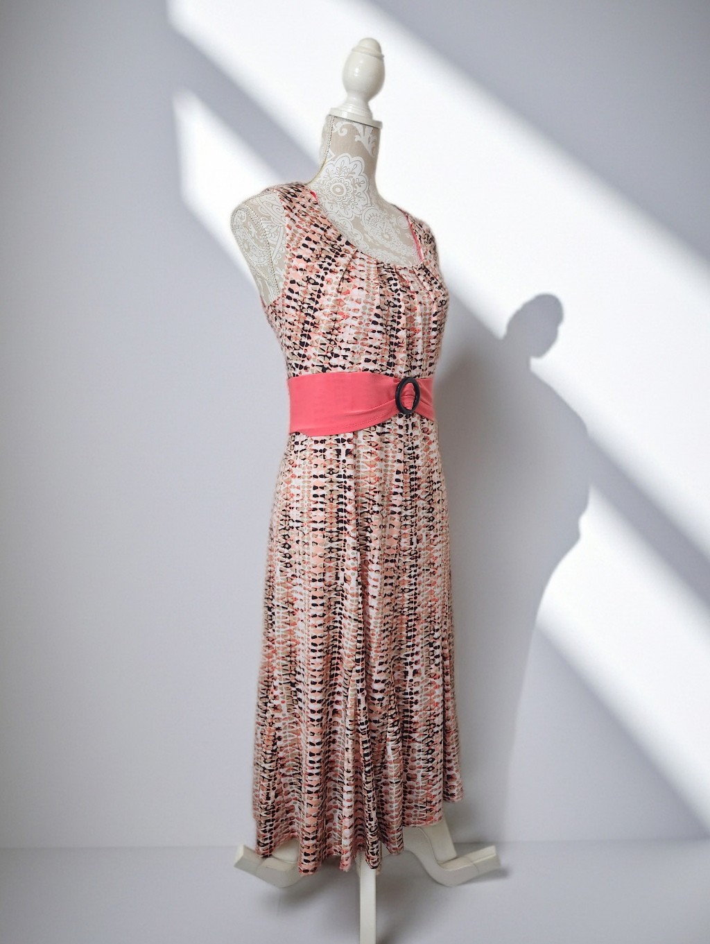 Perceptions New York Cool Coral Summer Career Trumpet Dress Size L